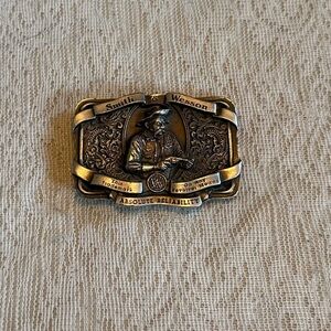 Vintage Smith & Wesson metal logo 1989 C-300 belt buckle